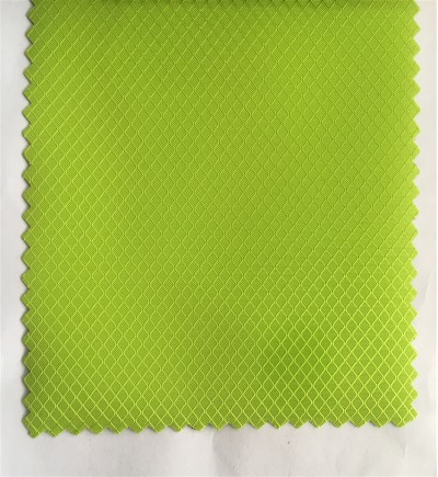 JS-CNYI-有光菱形格 PVC-35 尼龍面料  背囊/雨衣面料   防水 防油 圍裙布料 正面照